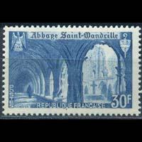 FRANCE 1951 - Scott# 649 St.Wandrille Abbey Set of 1 LH