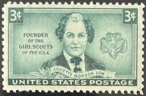 Scott #974 1948 3¢ Juliette Gordon Low MNH OG XF