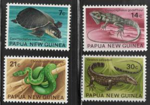 Papua Scott 344-347 MNH** Reptile set