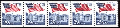 US Stamp #2609 MNH - Flag Over White House Coil PS5 #3