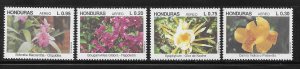 Honduras 1992 Flowers Sc C847-C850 MNH A2462