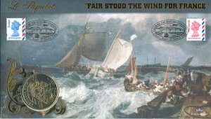 2003 Fair Sttod the Wind for france Paquebot Coin Cover 