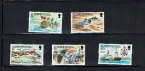 Alderney : 1991, Automation of the Casquets Lighthouse,  MNH set.