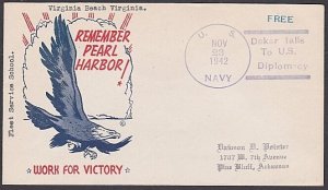 USA 1942 Patriotic US Navy free cover - Dakar Falls to US Diplomacy .......a4032