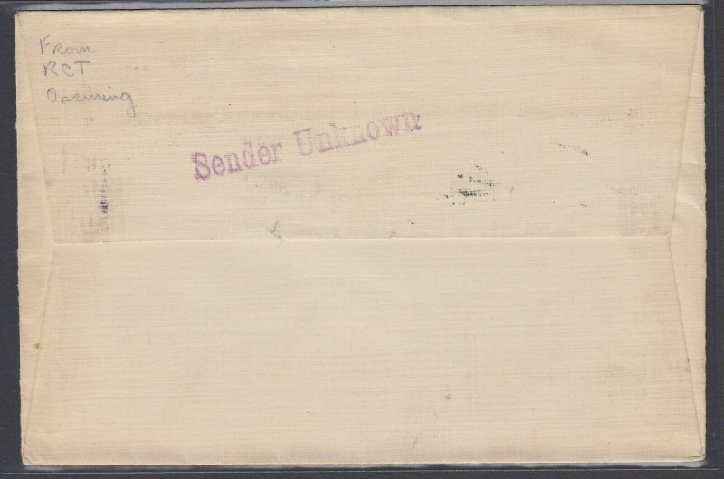 US Scott C10 BISECT 1932 cover from Ossining NY to NJ, various markings
