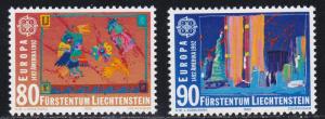 Liechtenstein # 979-980, Europa - Discovery of America, NH, 1/2 Cat.