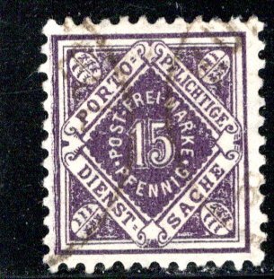 German States Wurttemberg Scott # O20, used