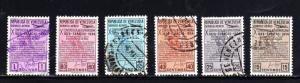 VENEZUELA #C581-C586  1954  10TH INTER-AMERICAN CONF.    F-VF USED