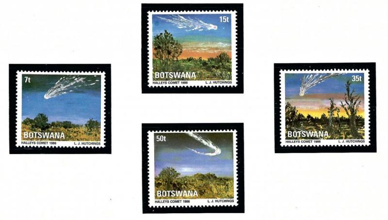 Botswana 380-83 MNH 1986 Halleys Comet