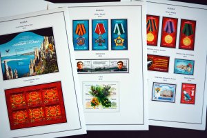 COLOR PRINTED RUSSIA 2014-2016 STAMP ALBUM PAGES (73 illustrated pages)