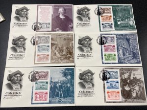 PORTUGAL - FDC Voyages of Columbus 500th Anniversary issue 1992 used Set Of 6