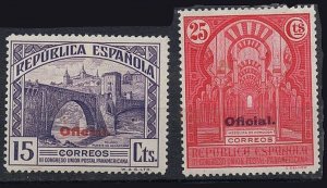Spain Sc #O20-O29 Mint LH OG (2 Signed) 