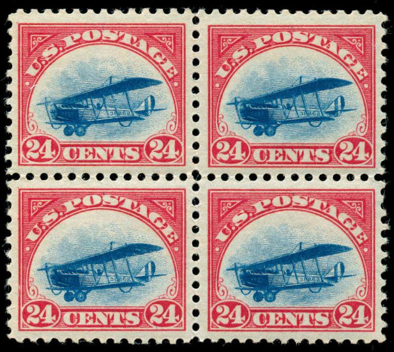 momen: US Stamps #C3 Block of 4 Mint OG NH XF