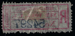 Scott #FX-NY1a(ii) - VF - Registry Exchange Labels - 1883-1911