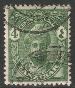 Zanzibar Scott 186 - SG301, 1926 Sultan 4c used