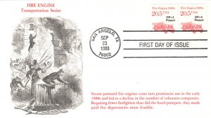 #2264 Fire Engine 1900s KMC FDC