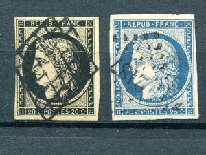 France  #3 and #6 Used VF - Lakeshore Philatelcs