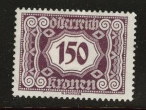 Austria Scott J119 MH* from 1922-24 postage due set