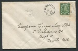 NEW BRUNSWICK SPLIT RING TOWN CANCEL COVER BAY DU VIN BEACH