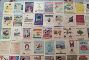 India 200 diff Meghdoot Post Cards on Gandhi Aids Malaria Cancer Health Banking