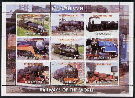 Turkmenistan 2002 Railways of the World - Steam Locos per...