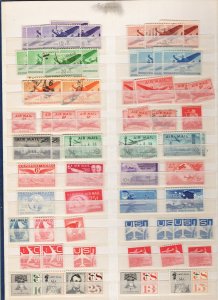 US Modern Airmail Collection in old stockbook. Mixed Mint and Used.