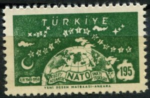 Turkey Sc#1437 MNH, 195k grn, NATO, 10th Anniversary (1959)