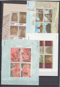 Z4290  jlstamps, 4 dif 1995-6 thailand mnh s/s #1626a,1648a,1653a,1657a