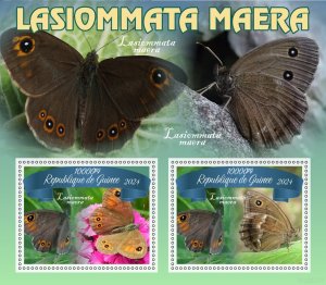 Stamps.Fauna, Butterflies  2024 year 8 sheets perforated