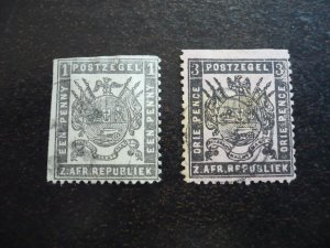 Stamps - Transvaal - Scott# 119,121 - Used Part Set of 2 Stamps