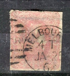VICTORIA; 1860s classic QV issue used 4d. value fair Postmark