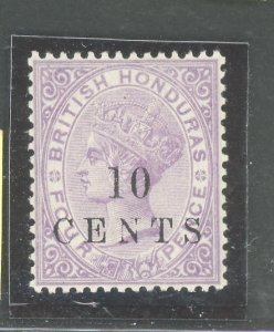 1888 BRITISH HONDURAS, Stanley Gibbons #28 - 10 cent on 4d. purple - MLH*