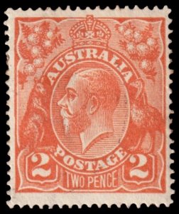 Australia Scott 27, Brown Orange, Perf. 14 (1920) Mint H VF, CV $16.00 M