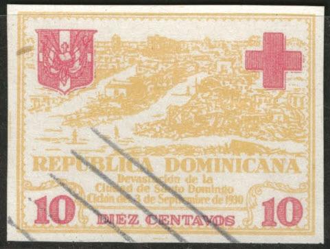 DOMINICAN REPUBLIC Scott RA8 used imperf