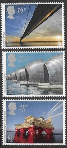 GREAT BRITAIN 1983 Engineering Achievements EUROPA Set Sc 1019-1021 MNH