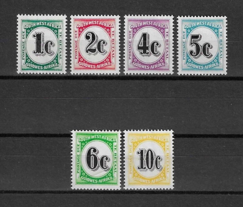 SOUTH WEST AFRICA 1961 SG D57/D62 MNH