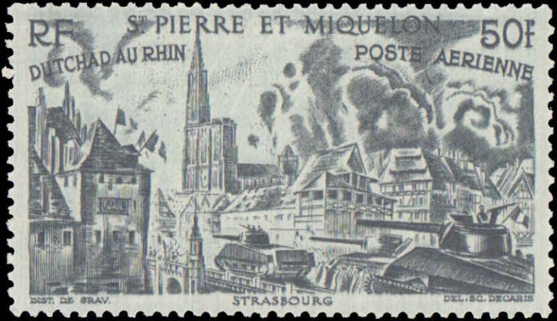 St. Pierre & Miquelon #C9-C14, Complete Set(6), 1946, Hinged