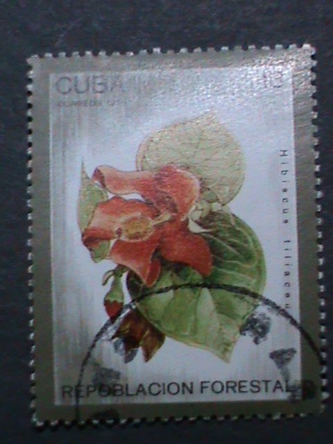 ​CUBA-VERY OLD CUBA-FLOWERS STAMPS USED-VF WE SHIP TO WORLD WIDE WE COMBINED