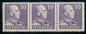 SWEDEN #289a,v (269CB) 10ore Gustaf, p. 4+3 sides NH, VF, Facit $125.00