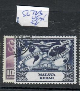 MALAYA KEDAH UPU  10C, 15C     SG 72-73       VFU    P0405H