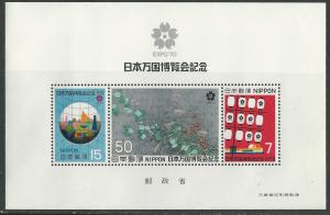 Japan  # 1031a  EXPO '70 Souvenir Sheet in Folder     (1) Mint NH