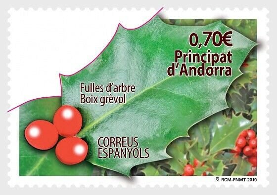 H01 Andorra Spanien 2019 Tree Leaves, Holly  MNH Postfrisch