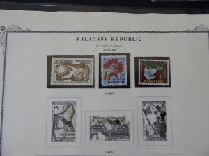 Malagasy Mostly MNH Stamp Collection on Scott Spec Album Pages