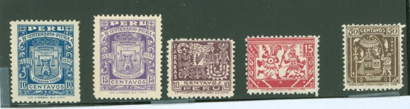 Peru #300-304  Single (Complete Set)