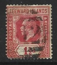 LEEWARD ISLANDS, 1926 used 1 1/2p, King George V Scott 65