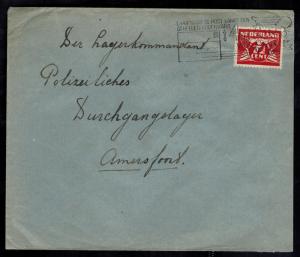 1941 Rotterdam Holland Cover to Commandant Amersfoort KZ Concentration Camp