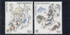 San Marino  Scott#  1019-1020  MNH  (1982 Europa)