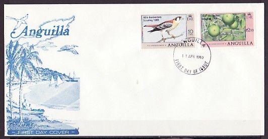 Anguilla, Scott cat. 387-388. Scout o/print on Def issue on a First day cover