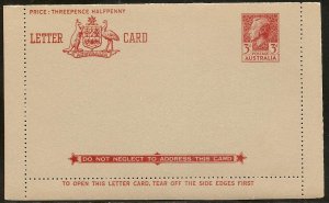 Australia 1951 Lettercard Seven Seas L48 Mint