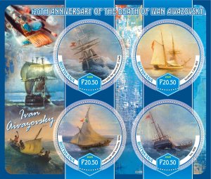 Stamps. Art Ivan Aivazovsky 2020 year, 1+1 sheets MNH ** perforated